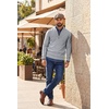 image:imageCOOFANDY Mens Quarter Zip Sweater Casual Lightweight Knit Pullover SweaterLight Gray