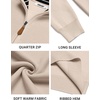 image:imageCOOFANDY Mens Quarter Zip Sweater Casual Lightweight Knit Pullover SweaterLight Khaki