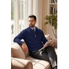image:imageCOOFANDY Mens Quarter Zip Sweater Casual Lightweight Knit Pullover SweaterNavy Blue