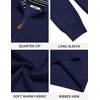 image:imageCOOFANDY Mens Quarter Zip Sweater Casual Lightweight Knit Pullover SweaterNavy Blue