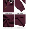 image:imageCOOFANDY Mens Quarter Zip Sweater Casual Lightweight Knit Pullover SweaterWine Red