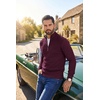 image:imageCOOFANDY Mens Quarter Zip Sweater Casual Lightweight Knit Pullover SweaterWine Red