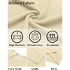image:imageCOOFANDY Mens Ribbed TShirts Muscle Fit Long Sleeve Casual Crew Neck Tee ShirtsBeige
