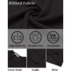 image:imageCOOFANDY Mens Ribbed TShirts Muscle Fit Long Sleeve Casual Crew Neck Tee ShirtsBlack
