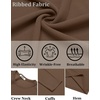 image:imageCOOFANDY Mens Ribbed TShirts Muscle Fit Long Sleeve Casual Crew Neck Tee ShirtsBrown