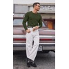 image:imageCOOFANDY Mens Ribbed TShirts Muscle Fit Long Sleeve Casual Crew Neck Tee ShirtsDark Army Green