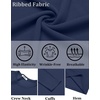 image:imageCOOFANDY Mens Ribbed TShirts Muscle Fit Long Sleeve Casual Crew Neck Tee ShirtsNavy Blue