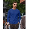 image:imageCOOFANDY Mens Ribbed TShirts Muscle Fit Long Sleeve Casual Crew Neck Tee ShirtsRoyal Blue