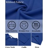 image:imageCOOFANDY Mens Ribbed TShirts Muscle Fit Long Sleeve Casual Crew Neck Tee ShirtsRoyal Blue