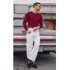 image:imageCOOFANDY Mens Ribbed TShirts Muscle Fit Long Sleeve Casual Crew Neck Tee ShirtsWine Red