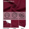 image:imageCOOFANDY Mens Ribbed TShirts Muscle Fit Long Sleeve Casual Crew Neck Tee ShirtsWine Red
