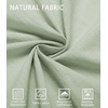 image:imageCOOFANDY Mens Short Sleeve Cotton Button Down Shirts Linen Beach ShirtsSage Green