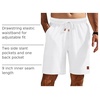 image:imageCOOFANDY Mens Summer Beach Shorts Casual Vacation Shorts Drawstring ShortsWhite