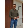 image:imageCOOFANDY Mens Western Cowboy Shirts Casual Button Down Shirt Long SleeveDark Green