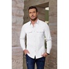 image:imageCOOFANDY Mens Western Cowboy Shirts Casual Button Down Shirt Long SleeveWhite