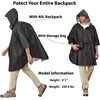 image:imageCOOFANDY Rain Ponchos for Adults Full Zip Lightweight Rain Jackets Waterproof Packable Raincoats with Hood Hiking CampingBlack