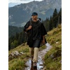 image:imageCOOFANDY Rain Ponchos for Adults Full Zip Lightweight Rain Jackets Waterproof Packable Raincoats with Hood Hiking CampingBlack