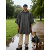 image:imageCOOFANDY Rain Ponchos for Adults Full Zip Lightweight Rain Jackets Waterproof Packable Raincoats with Hood Hiking CampingDark Grey