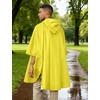 image:imageCOOFANDY Rain Ponchos for Adults Full Zip Lightweight Rain Jackets Waterproof Packable Raincoats with Hood Hiking CampingMid Yellow