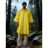 image:imageCOOFANDY Rain Ponchos for Adults Full Zip Lightweight Rain Jackets Waterproof Packable Raincoats with Hood Hiking CampingMid Yellow