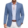 image:imageCOOFANDY Men Casual Blazer Wrinkle Free Sports Coat One Button Suit JacketBlue