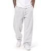 image:imageCOOFANDY Mens Baggy Sweatpants Wide Leg Cotton Fleece Open Bottom SweatpantLight Heather Grey