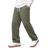 image:imageCOOFANDY Mens Corduroy Pants Casual Elastic Waist Drawstring SweatpantsArmy Green