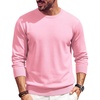 image:imageCOOFANDY Mens Crewneck Sweater Casual Knit Long Sleeve Lightweight PulloverPink