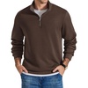 image:imageCOOFANDY Mens Quarter Zip Pullover Mock Neck Sweaters Men Golf SweatshirtCocoa Brown
