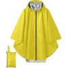image:imageCOOFANDY Rain Ponchos for Adults Full Zip Lightweight Rain Jackets Waterproof Packable Raincoats with Hood Hiking CampingMid Yellow