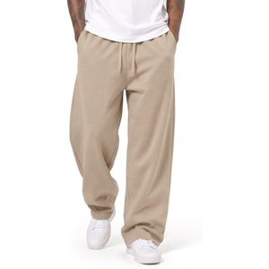 image:imageCOOFANDY Mens Baggy Sweatpants Wide Leg Cotton Fleece Open Bottom SweatpantKhaki