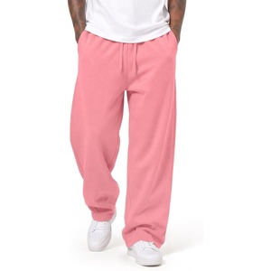 image:imageCOOFANDY Mens Baggy Sweatpants Wide Leg Cotton Fleece Open Bottom SweatpantPink