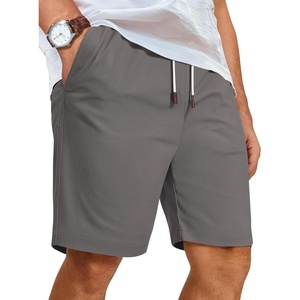 image:imageCOOFANDY Mens Casual Shorts Cotton Elastic Waist Drawstring Beach ShortsDark Grey