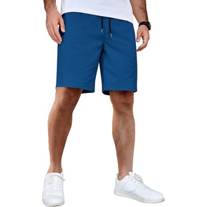 image:imageCOOFANDY Mens Casual Shorts Cotton Elastic Waist Drawstring Summer ShortsBlue