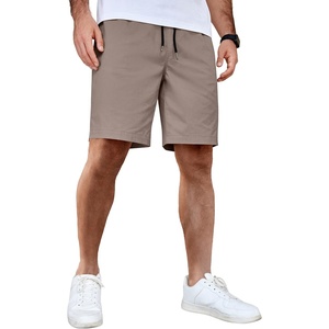 image:imageCOOFANDY Mens Casual Shorts Cotton Elastic Waist Drawstring Summer ShortsKhaki Grey