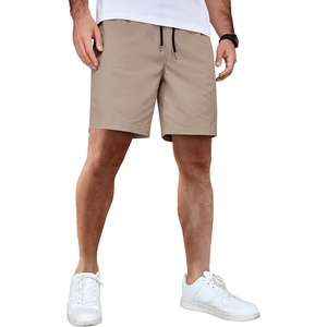 image:imageCOOFANDY Mens Casual Shorts Cotton Elastic Waist Drawstring Summer ShortsKhaki2