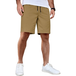 image:imageCOOFANDY Mens Casual Shorts Cotton Elastic Waist Drawstring Summer ShortsLight Brown