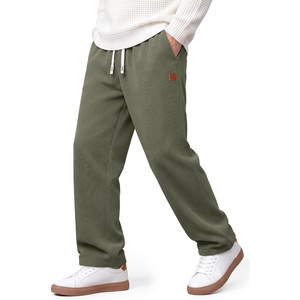 image:imageCOOFANDY Mens Corduroy Pants Casual Elastic Waist Drawstring SweatpantsArmy Green