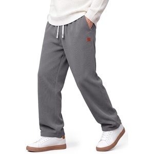 image:imageCOOFANDY Mens Corduroy Pants Casual Elastic Waist Drawstring SweatpantsDark Grey