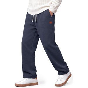 image:imageCOOFANDY Mens Corduroy Pants Casual Elastic Waist Drawstring SweatpantsNavy Blue