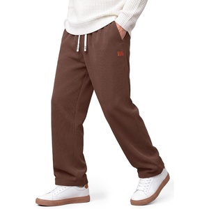 image:imageCOOFANDY Mens Corduroy Pants Casual Elastic Waist Drawstring SweatpantsReddish Brown