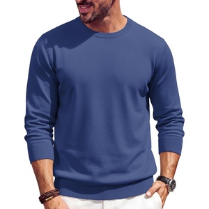 image:imageCOOFANDY Mens Crewneck Sweater Casual Knit Long Sleeve Lightweight PulloverBlue