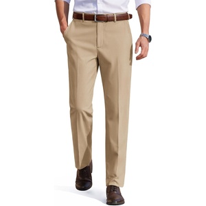 image:imageCOOFANDY Mens Dress Pants Classic Fit Flat Front Business Casual SlacksKhaki