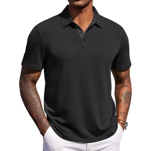 image:imageCOOFANDY Mens Polo Shirts Short Sleeve Casual Summer Polo Tee Collared Tops01black