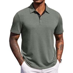 image:imageCOOFANDY Mens Polo Shirts Short Sleeve Casual Summer Polo Tee Collared TopsArmy Green