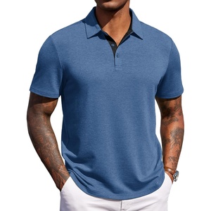 image:imageCOOFANDY Mens Polo Shirts Short Sleeve Casual Summer Polo Tee Collared TopsNavy Blue