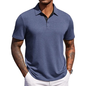 image:imageCOOFANDY Mens Polo Shirts Short Sleeve Casual Summer Polo Tee Collared TopsNavy Bluenew