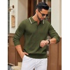 image:imageCOOFANDY Men Knit Polo Sweater Long Sleeve Polo Shirts Casual Golf PulloverArmy Green