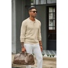 image:imageCOOFANDY Men Knit Polo Sweater Long Sleeve Polo Shirts Casual Golf PulloverBeige