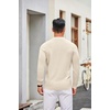 image:imageCOOFANDY Men Knit Polo Sweater Long Sleeve Polo Shirts Casual Golf PulloverBeige